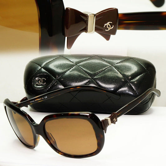 Chanel Sunglasses 2011 Bows Brown Tortoiseshell Square 5171 c.714/3B 021124