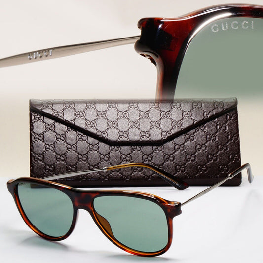 Gucci Sunglasses 2012 Vintage Brown Green Silver GG 1058/S 3MA5L 041124