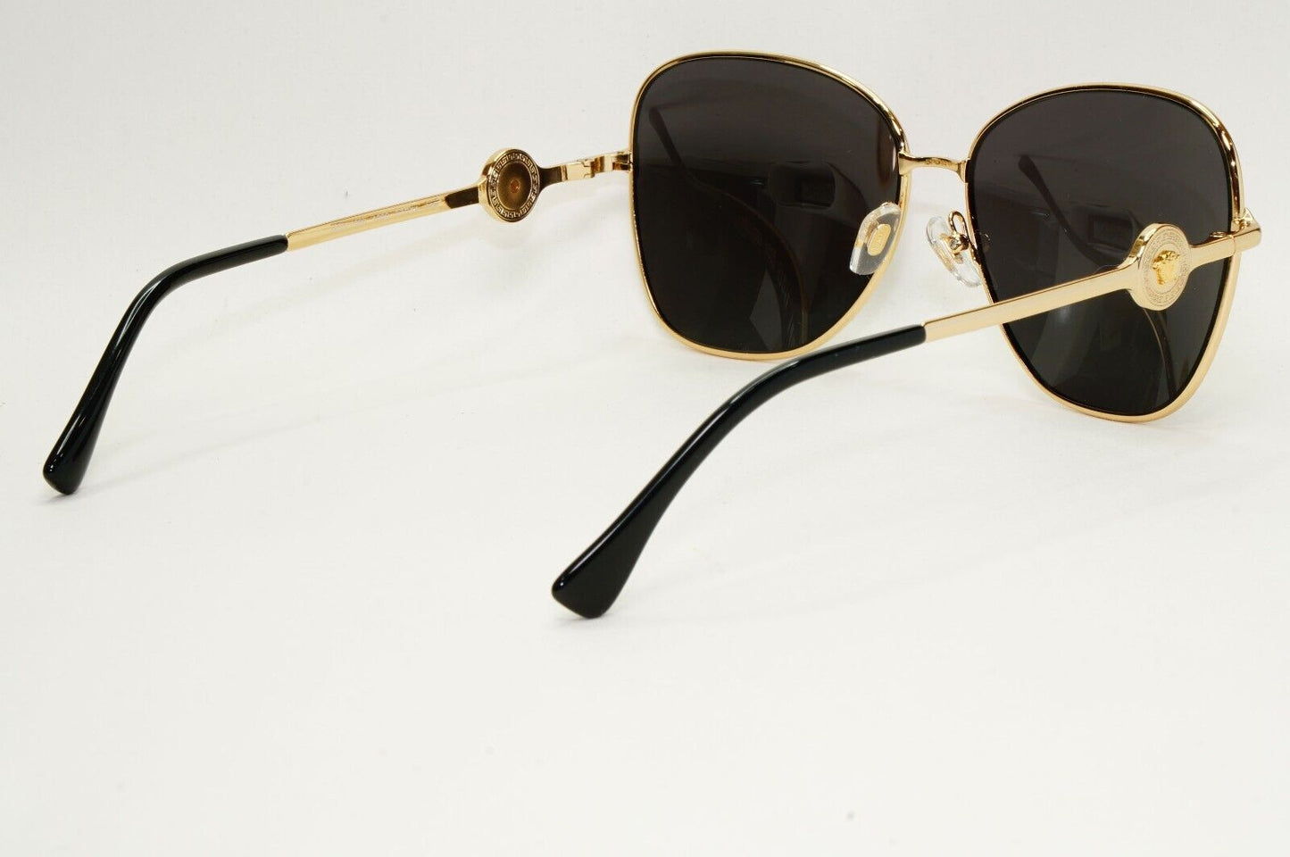 Versace Sunglasses Gold Black Medusa Square Metal MOD VE 1289 1002 57mm