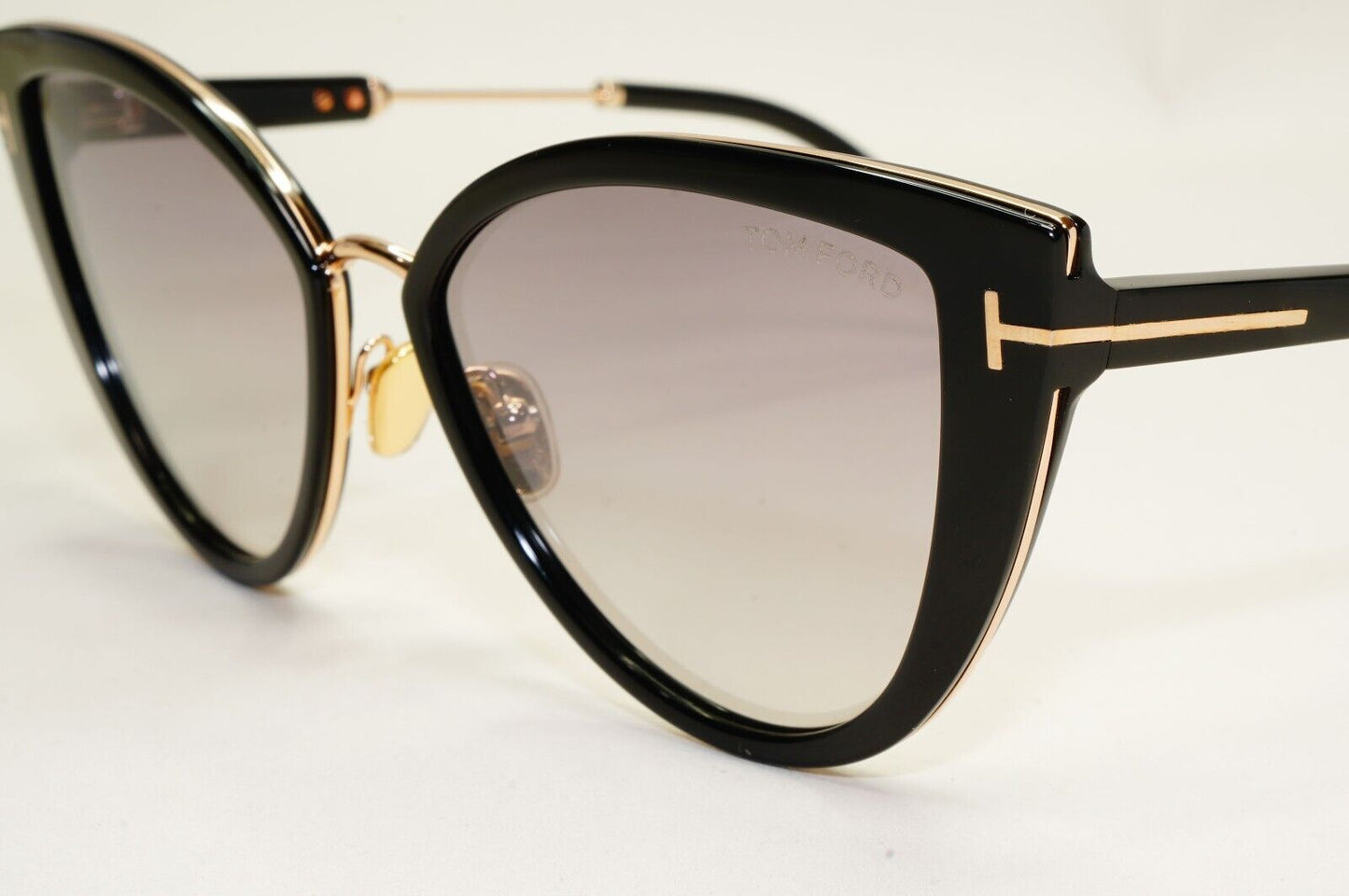 Tom Ford Sunglasses Anjelica-02 Black Gold Grey Cat Eye FT0868 TF 868 01C 57mm