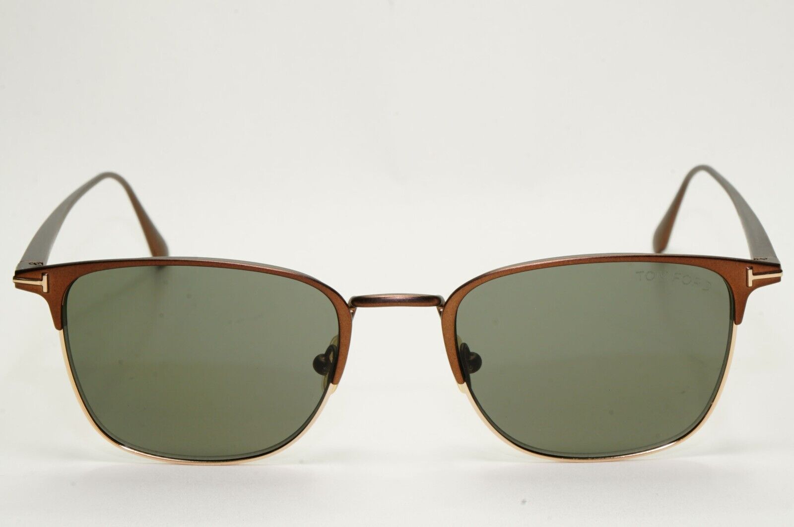 Tom Ford Sunglasses Brown Green Metal Square Liv FT0851 TF 851 49N 52mm