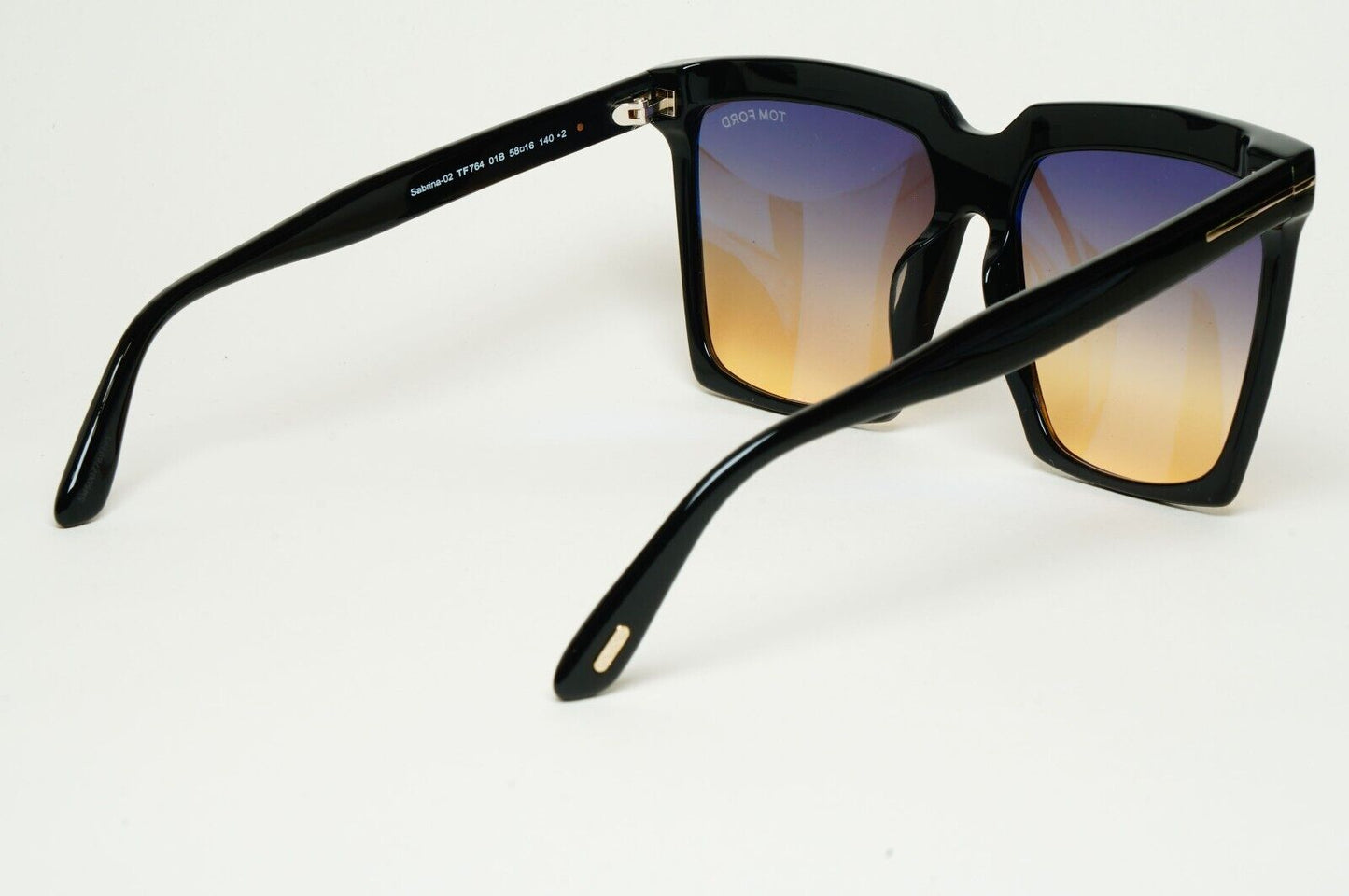 Tom Ford Sunglasses Sabrina-02 Black Brown Gradient Square FT0764 TF 764 01B