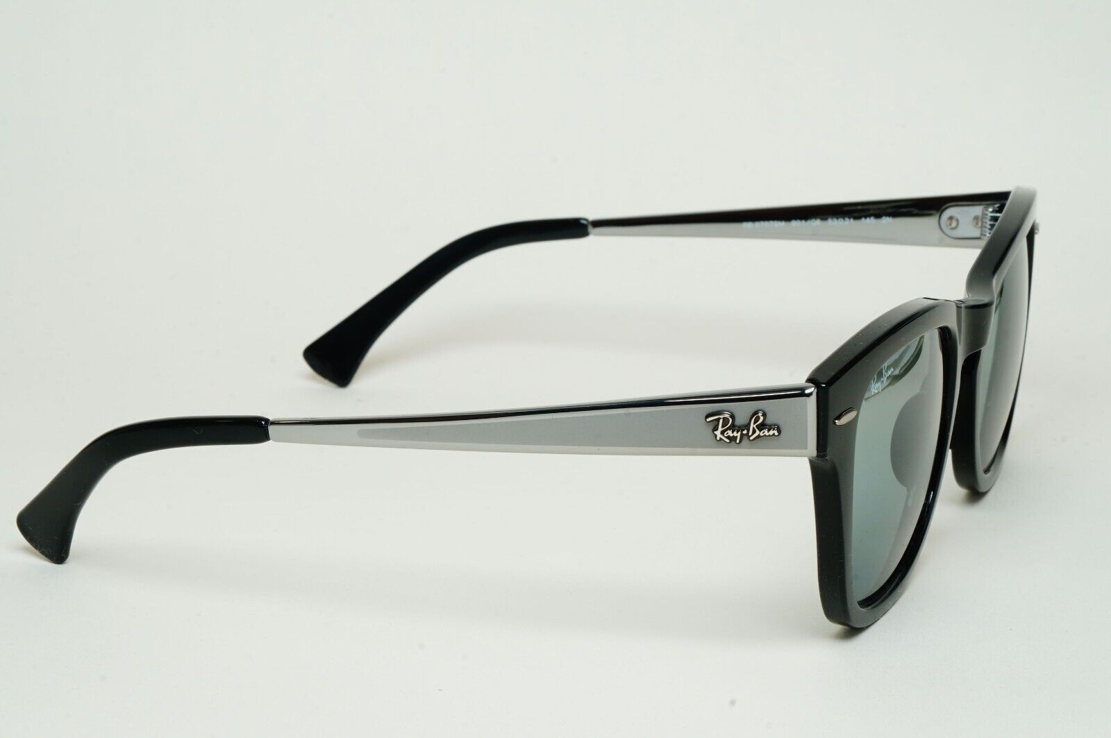 Ray-Ban Sunglasses Black Gunmetal Grey Mirrored RB 0707SM 901/G6 53mm