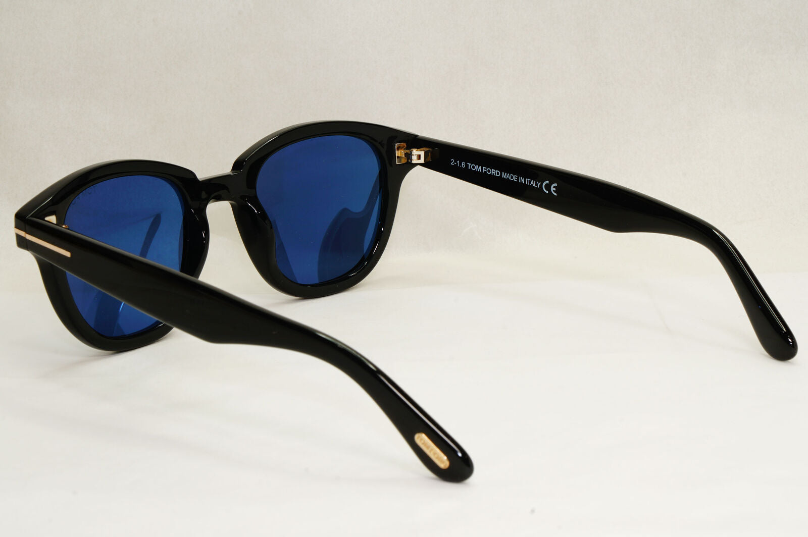 Tom Ford Sunglasses Garett Black Glossy Dark Blue FT0538 TF 538 01V 49mm