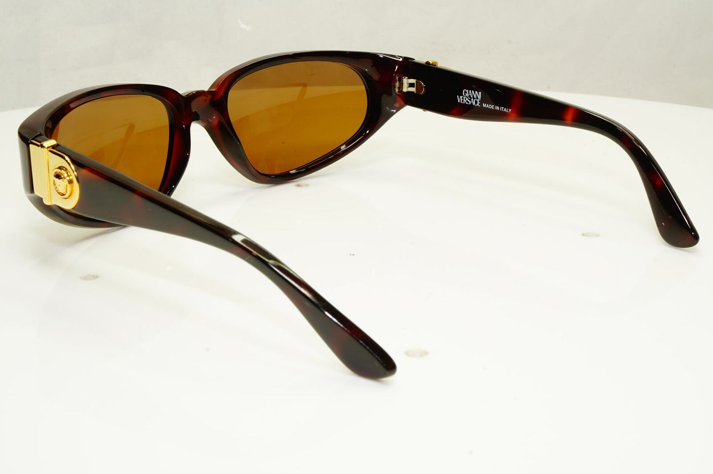 Gianni Versace 1996 Mens Vintage Brown Gold Medusa Sunglasses MOD 408 COL 900