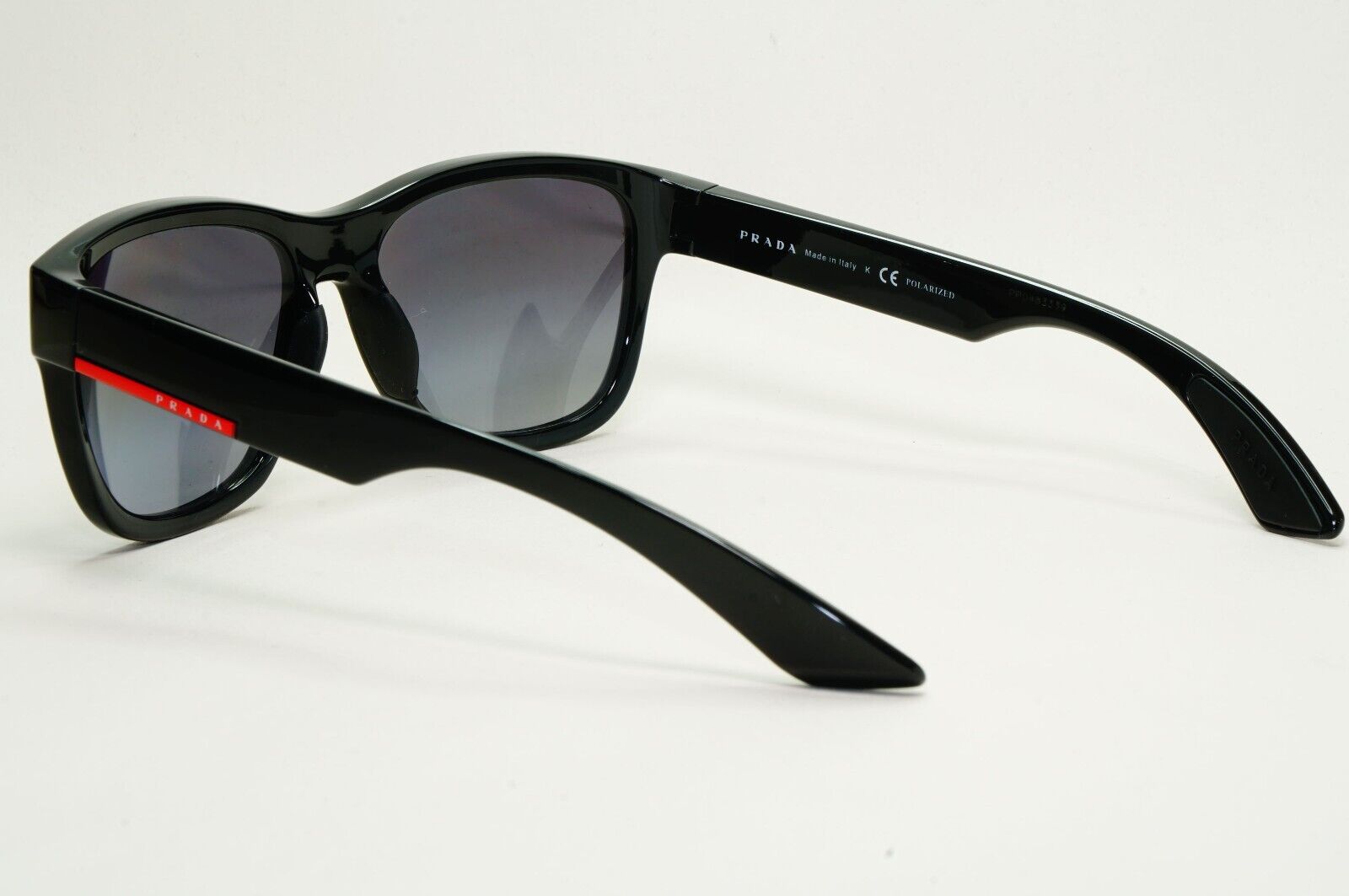 Prada Sunglasses Polarised Square Black Grey PS03QS SPS 03Q 1AB-5W1 120824