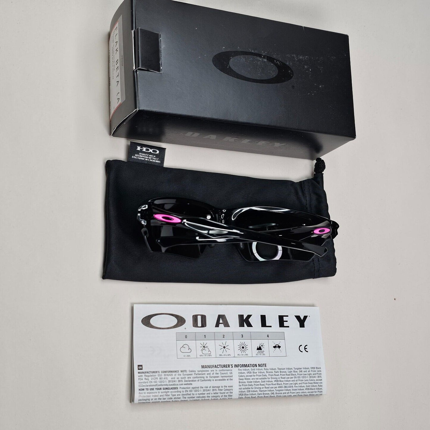 Oakley Sunglasses OO 9372 Black Polished Prizm Black Iridium Flak Beta (A) 09 65