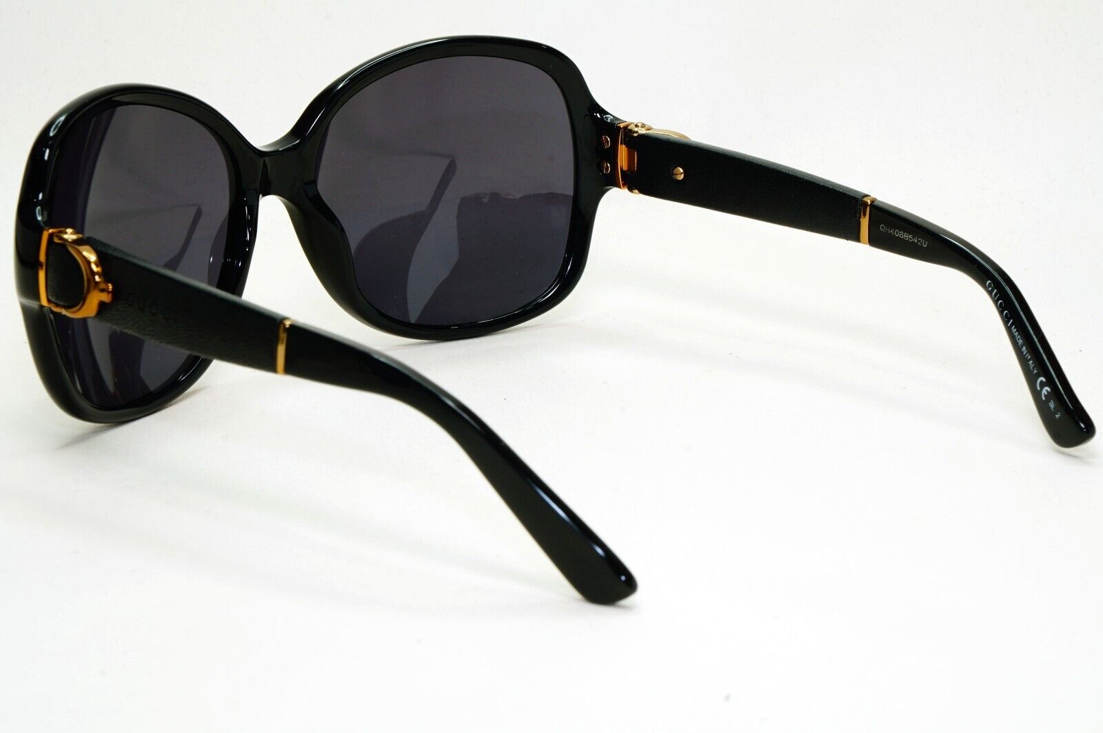 Gucci Sunglasses 2012 Vintage Black Gold Leather Horsebit GG 3638/S 75CED 301024