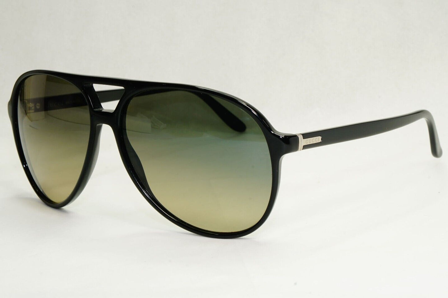 Gucci Sunglasses 2011 Vintage Black Pilot Glass Lens GG 1026/S 80757 59mm 180324