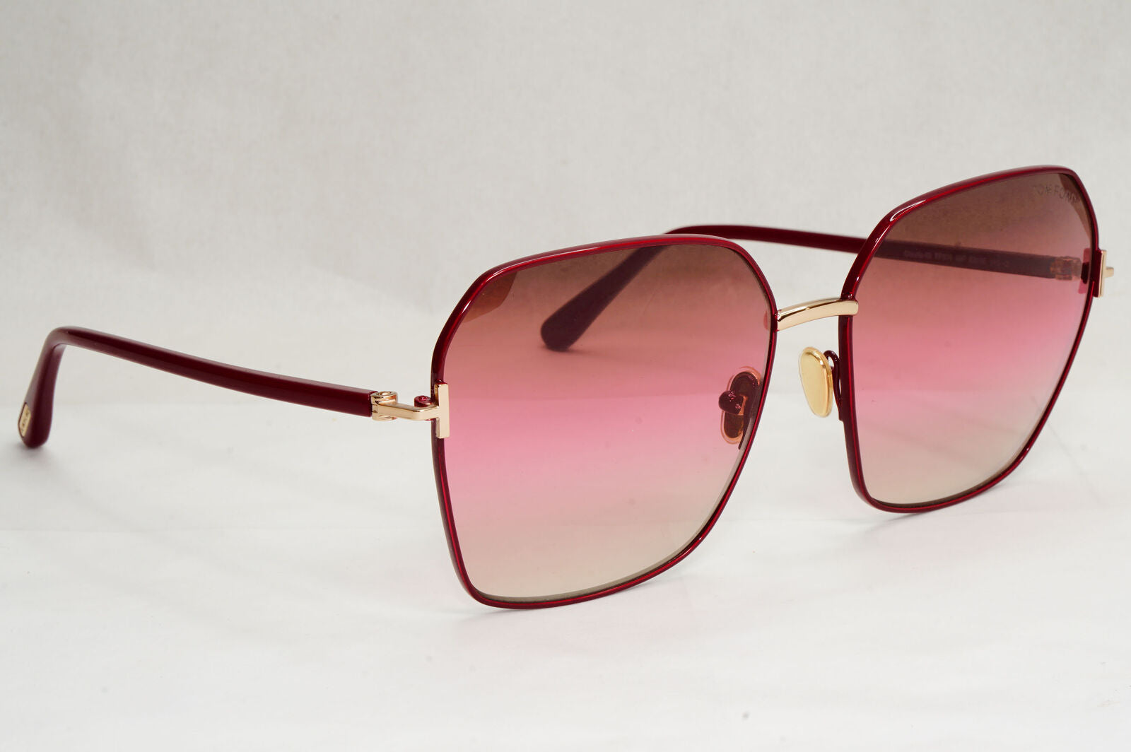 Tom Ford Sunglasses Claudia-02 Dark Red Burgundy Gradient FT0839 TF 839 69F