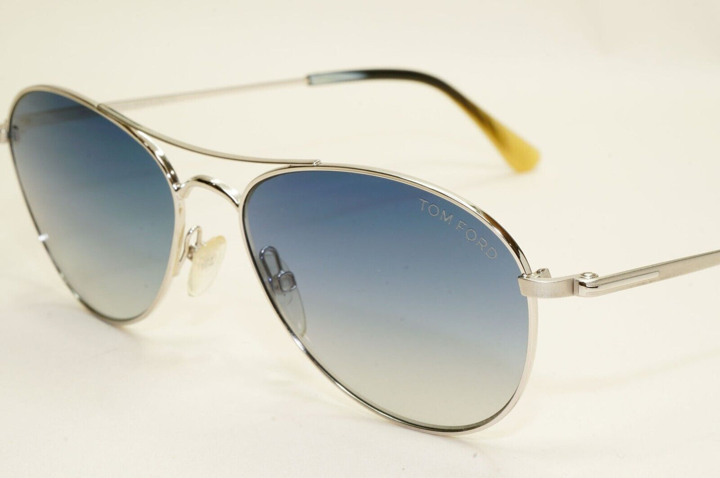 Tom Ford Sunglasses Oliver Blue Silver Metal Pilot Rhodium FT0495 TF 495 18W