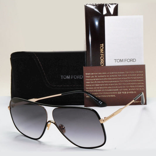 Tom Ford Sunglasses Brady Black Gold Grey Oversized Square FT0841 TF 841 28B