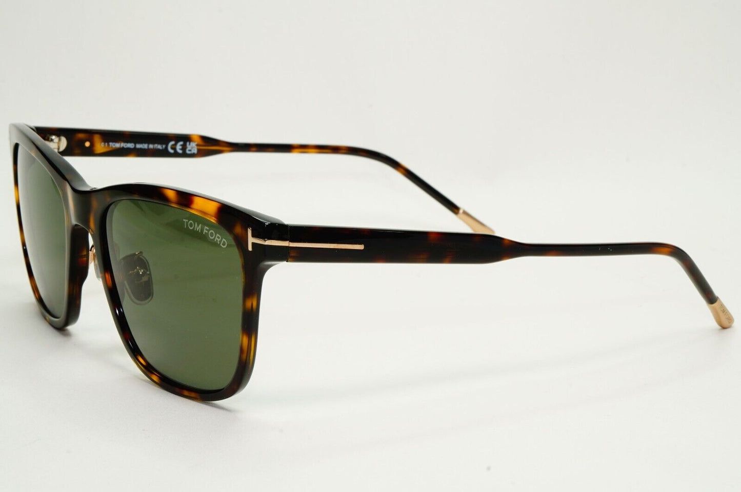 Tom Ford Sunglasses Brown Havana Tortoise Green Square FT0955-D TF 955-D 52N