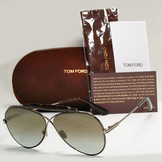 Tom Ford Sunglasses Holden Pilot Gunmetal Grey Gradient FT0818 TF 818 08G 60mm