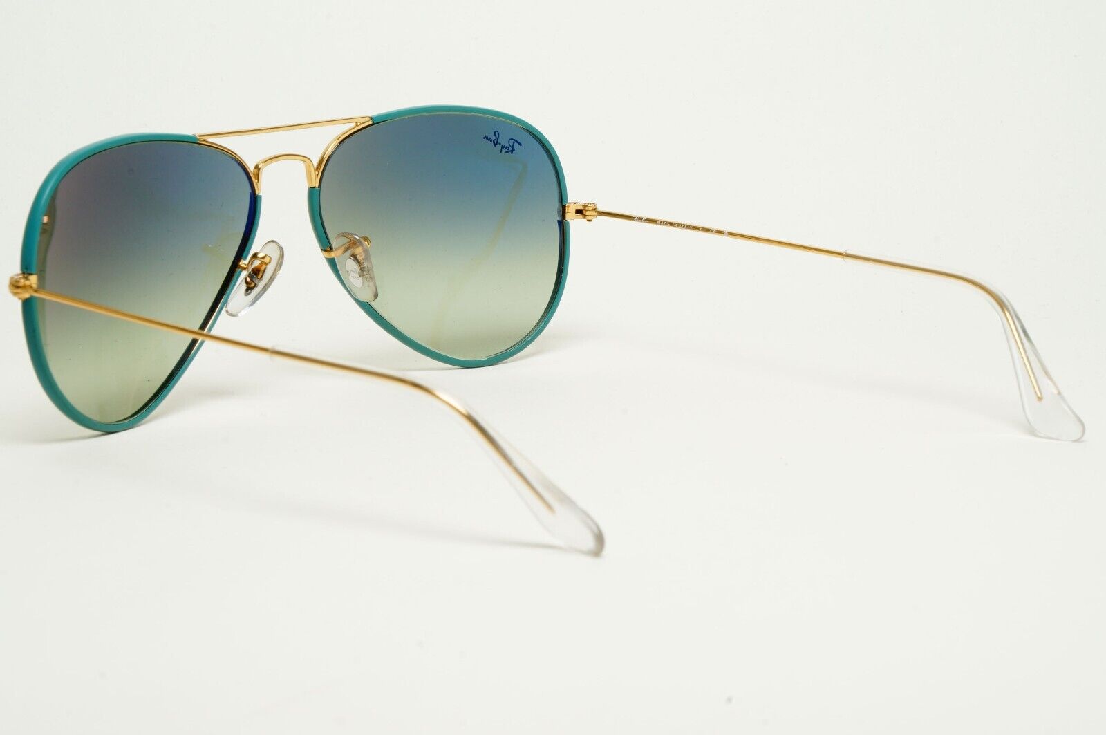 Ray-Ban Sunglasses Aviator Full Color Gold Blue Green RB 3025-J-M 9196/BH 58mm