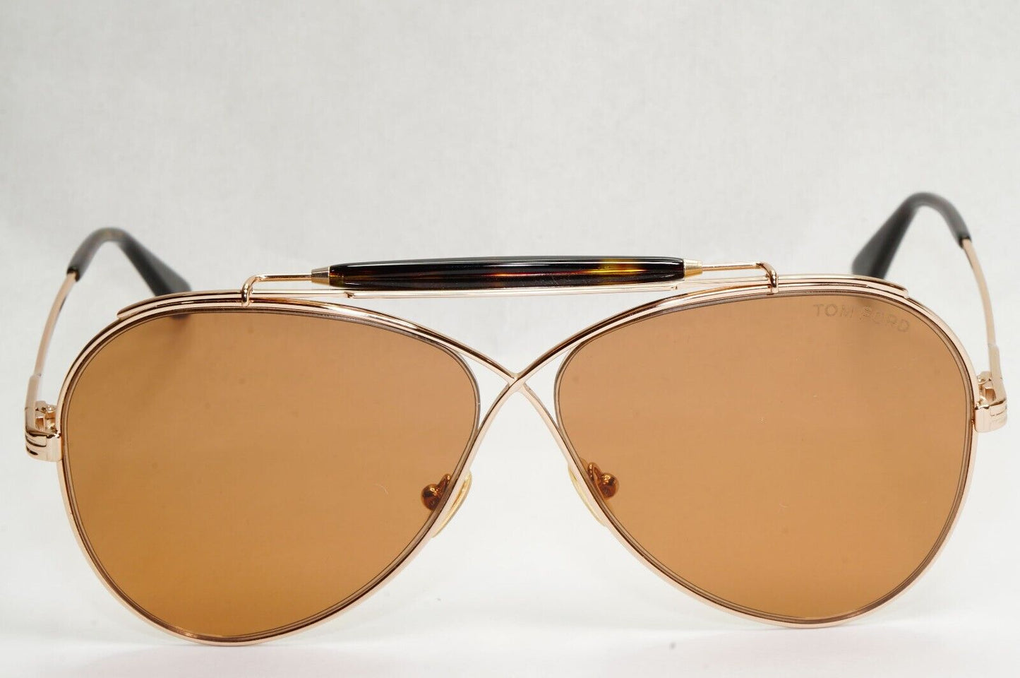 Tom Ford Sunglasses Holden Pilot Gold Brown Metal FT0818 TF 818 28E 60mm