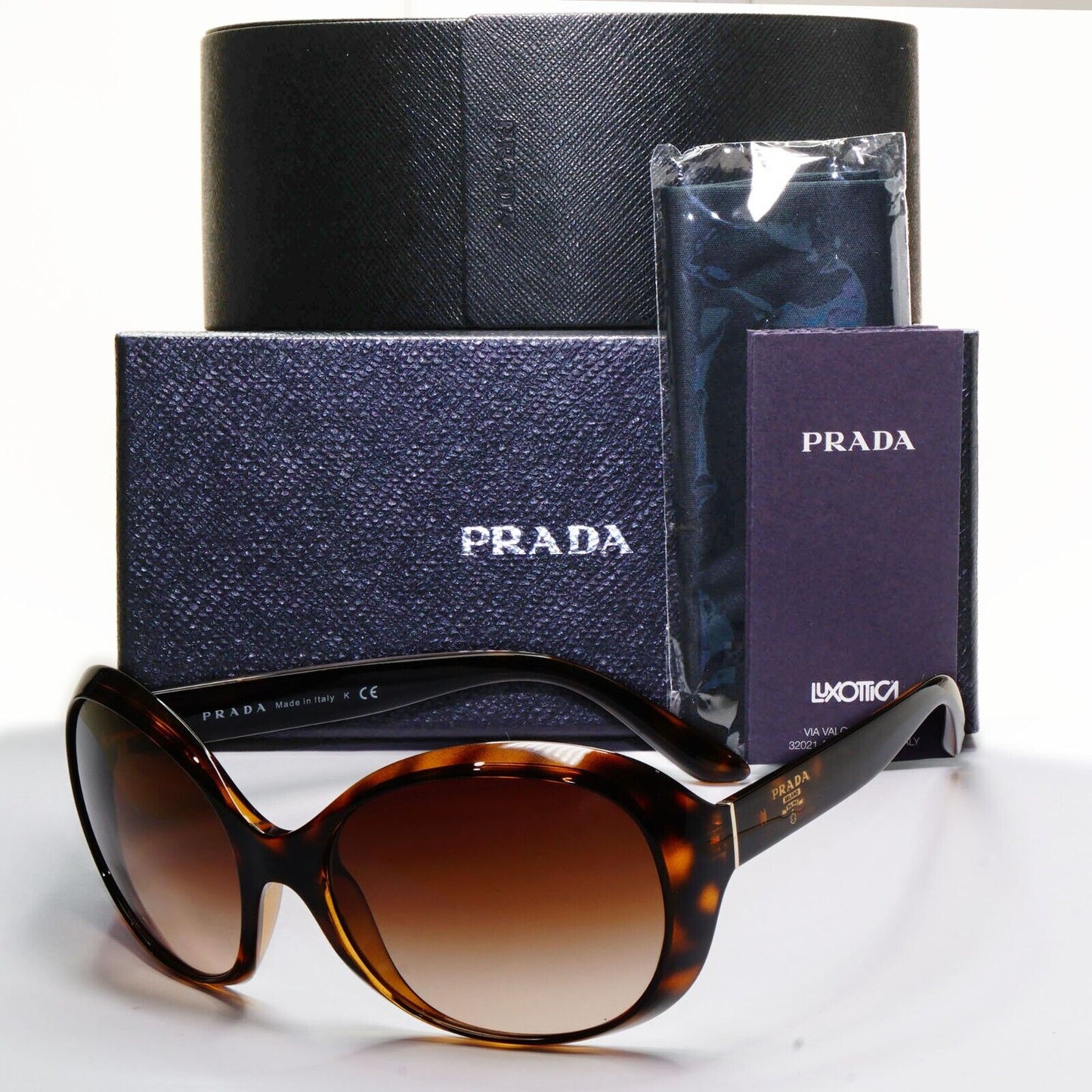 Prada Sunglasses 2012 Brown Tortoise Square Milano PR04OS SPR 04O 2AU-6S1