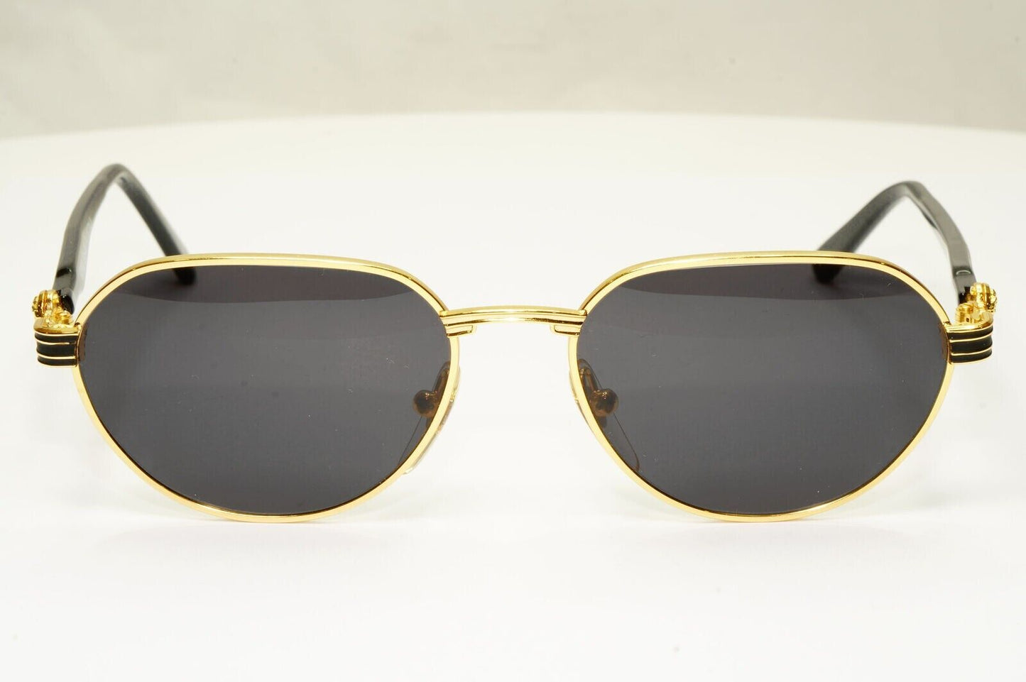 Gianni Versace 1995 Vintage Gold Medusa Unisex Black Sunglasses MOD G52 COL 51L