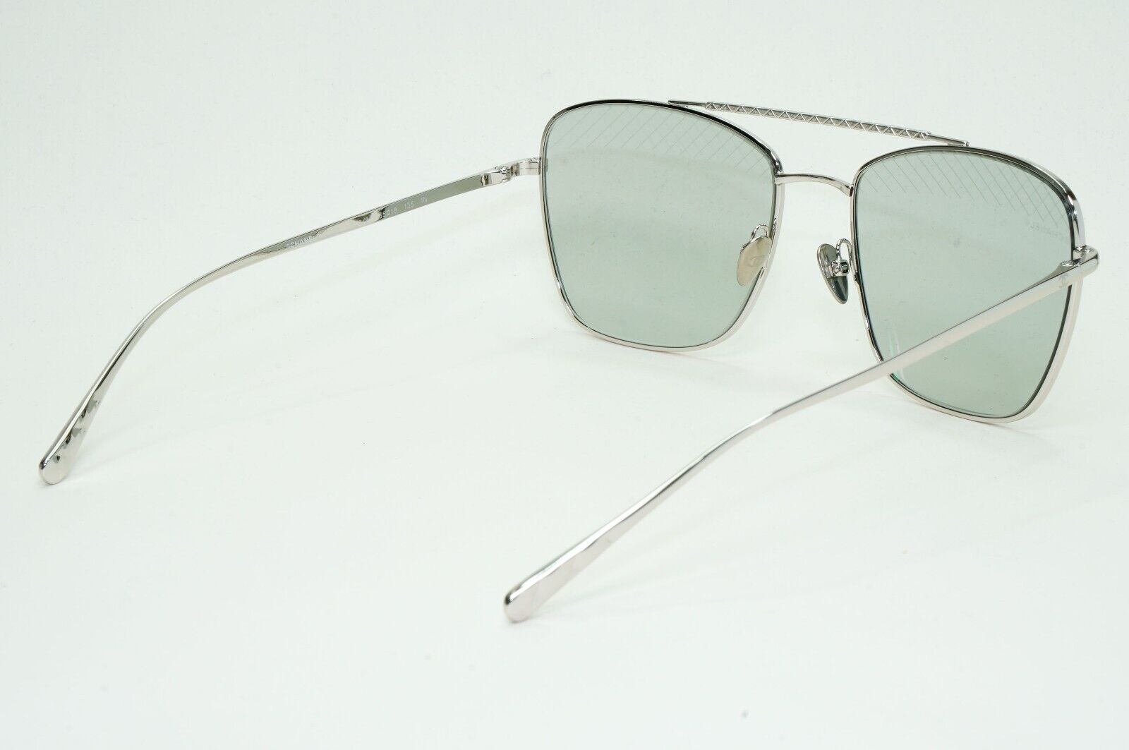 Chanel Sunglasses Silver Light Grey Navigator Metal Pilot 4256 c.124/87 55mm