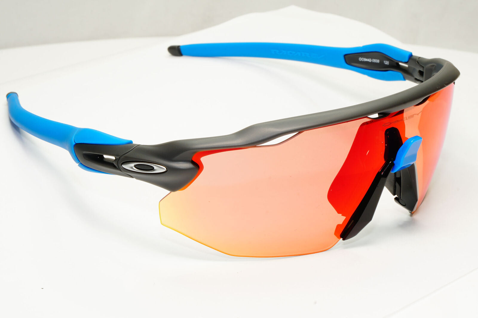 Oakley Radar EV Advacer Sunglasses Black Blue Mirror Orange Prizm OO 9442 0538