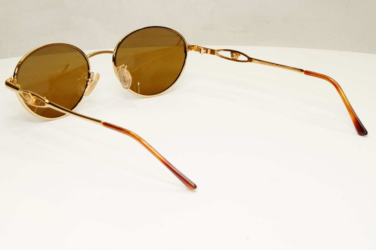 Gianni Versace 1995 Vintage Gold Medusa Brown Metal Sunglasses MOD G84 COL 07M