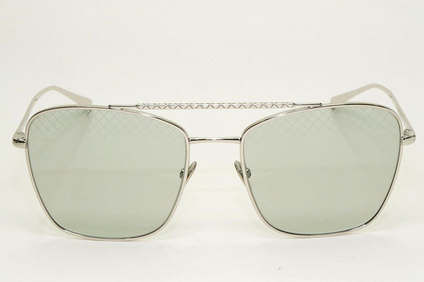 Chanel Sunglasses Silver Light Grey Navigator Metal Pilot 4256 c.124/87 55mm