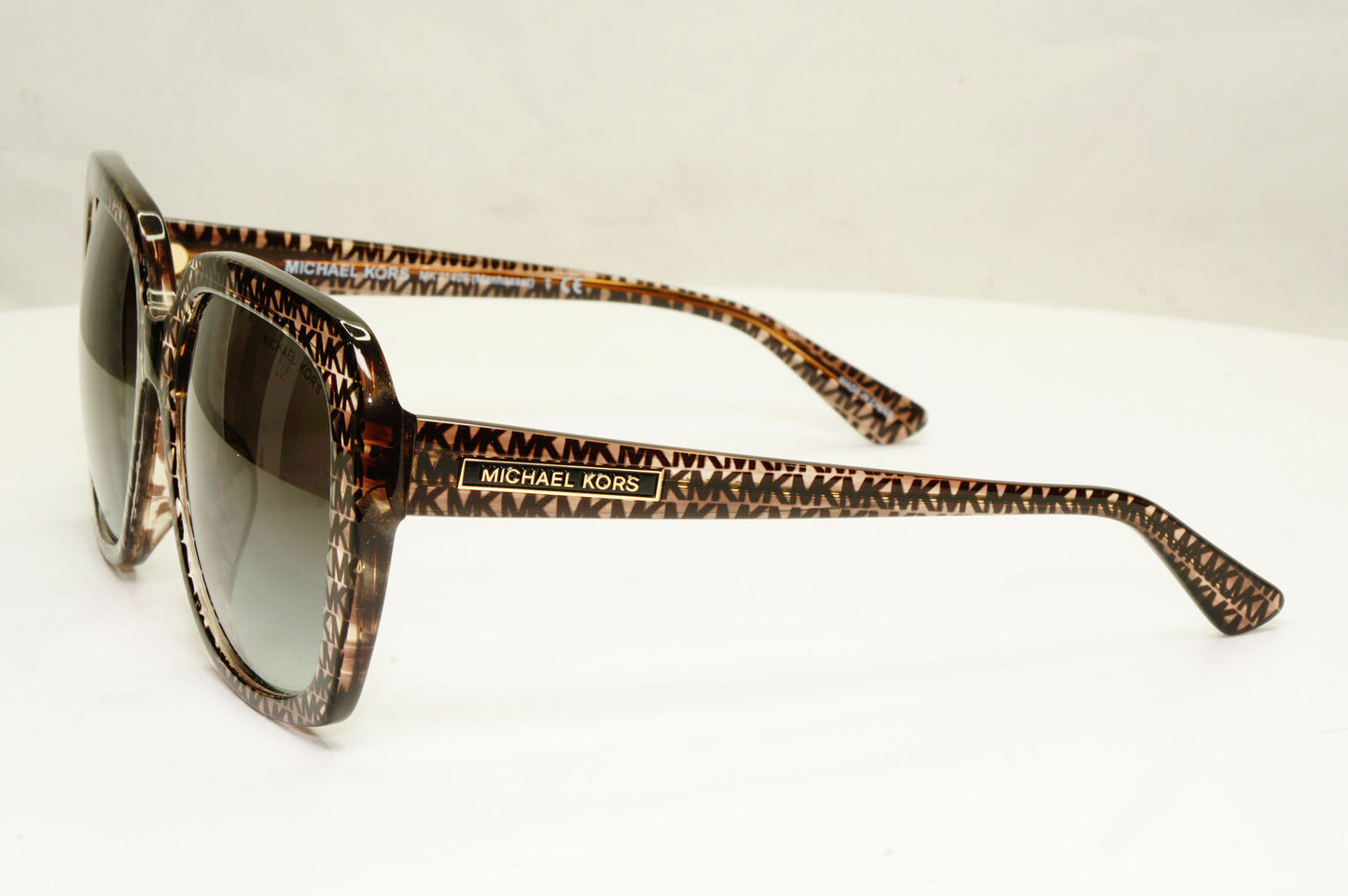 Michael Kors Oversized MK Logo Print Brown Sunglasses MK 2140F Manhasset 37778G