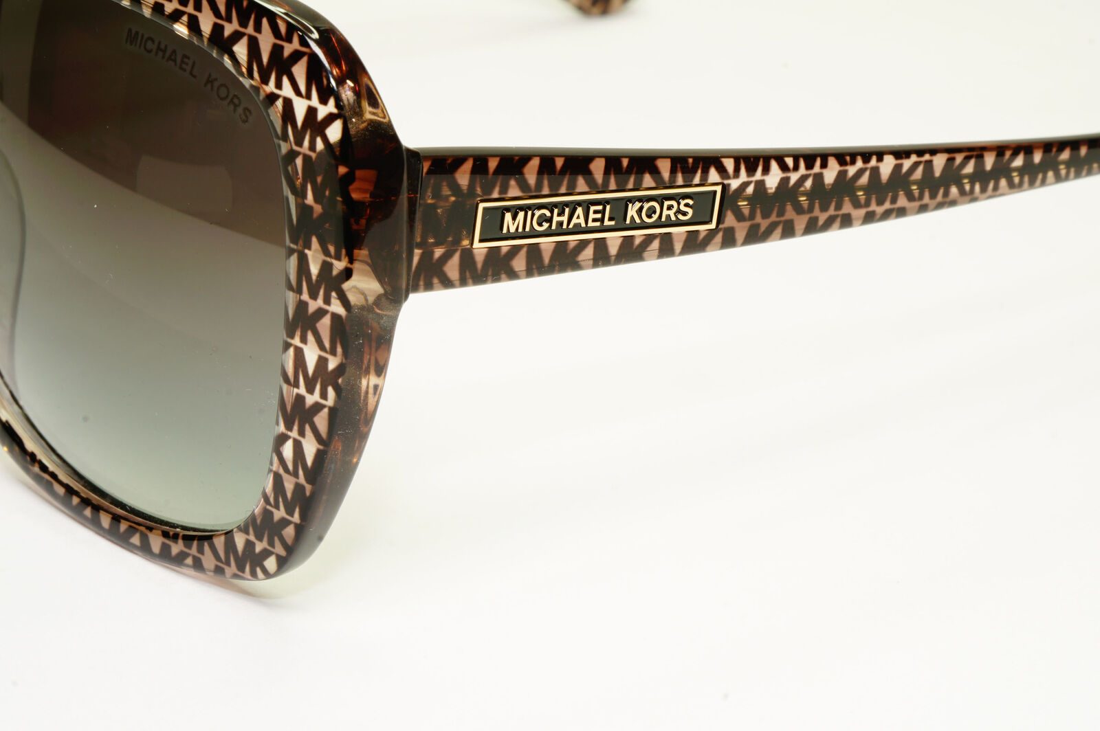 Michael Kors Oversized MK Logo Print Brown Sunglasses MK 2140F Manhasset 37778G