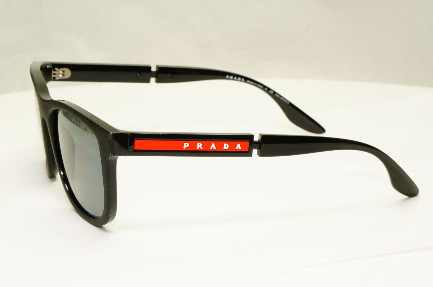 Prada Polarized Sunglasses Square Designer Fashion SPS 04X DG0-02G Red Stripe [A