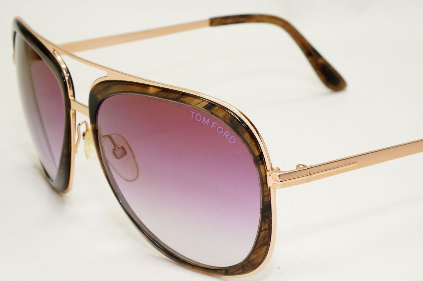 Tom Ford Sunglasses Sam Gold Purple Grey Square Pilot FT0469 TF 469 50C [b]